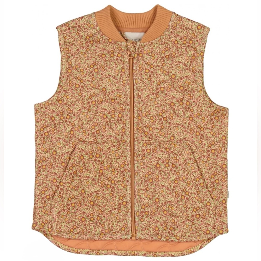 Wheat Danish Designs Thermo Gilet Eden Floral Quilted Vest Buttercups